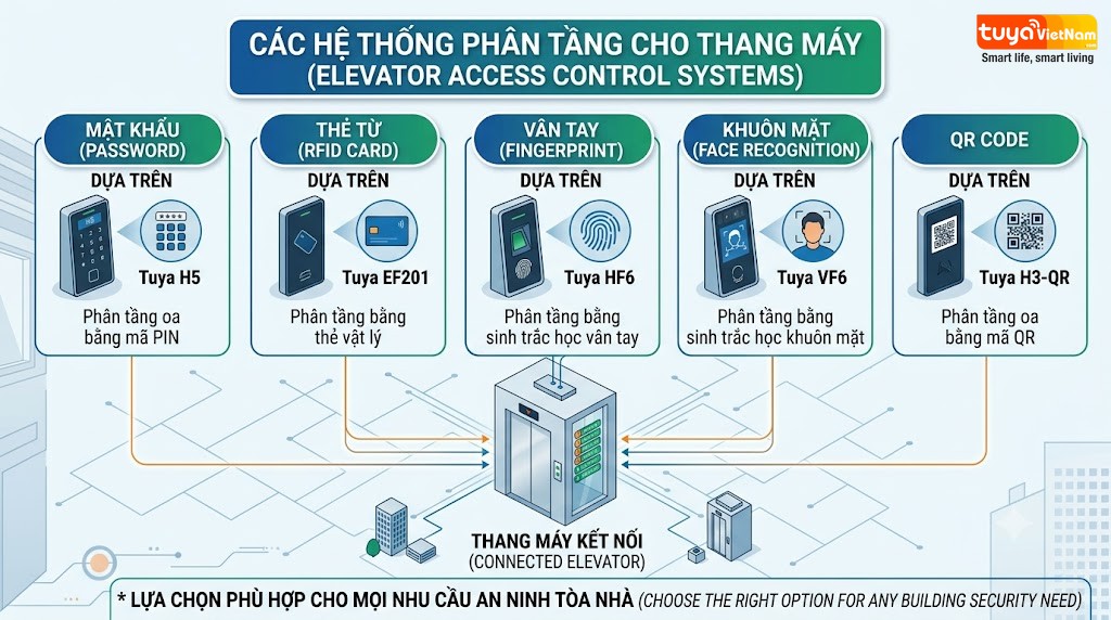 Cac he thong phan tang thang may hien nay