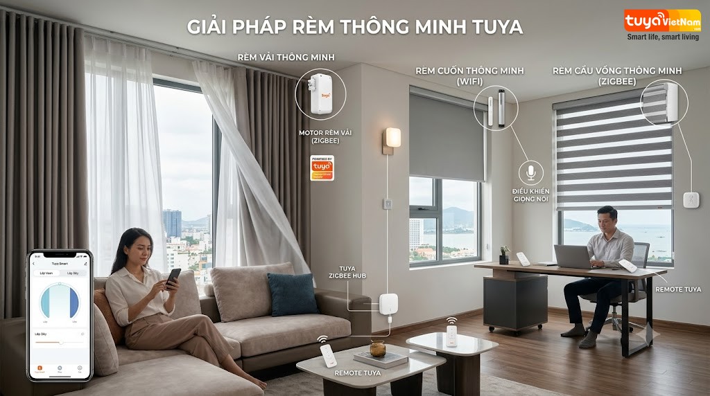Cac loai rem thong minh Tuya