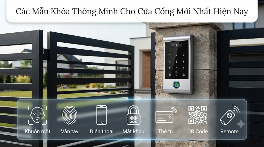 Cac mau khoa thong minh cho cong tu dong moi nhat hien nay