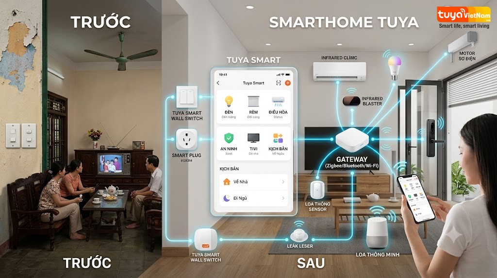Giai phap bien nha cu thanh SmartHome