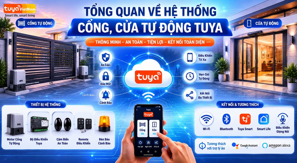Tong quan he thong Cong-Cua tu dong Tuya