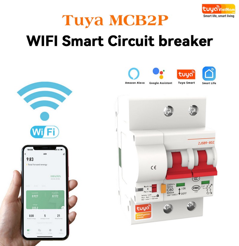 Tuya MCB2P-Detail 1