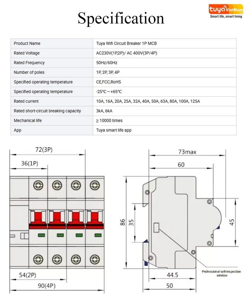 Tuya MCB2P-Detail 5